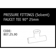 Marley Solvent Faucet Tee 90° 25mm - 807.25.90